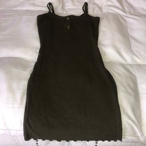 Army green mini dress